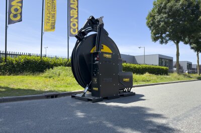 Hydraulisch betriebene Verpressschlauchhaspel für Ara Boringen von Conrad Bohrgeräte